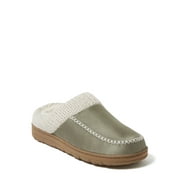 Dearfoams Cozy Comfort Women's Moc Toe Clog Slippers with Chunky Knit Collar