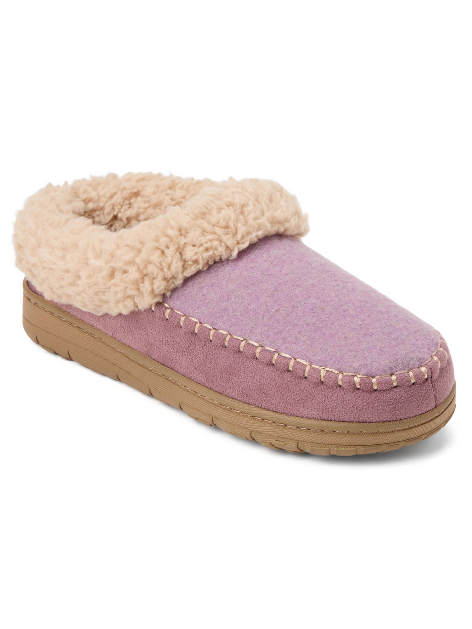 Dearfoams Cozy Comfort Women's Moc Toe Clog Slippers