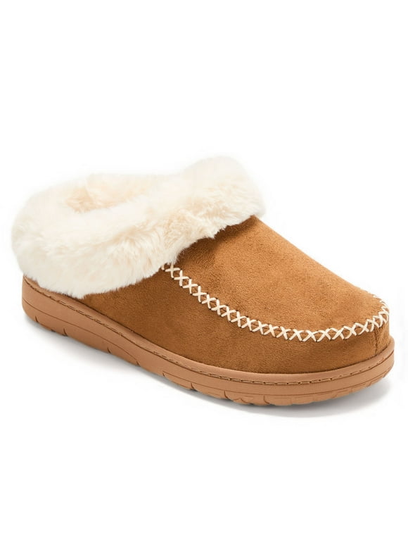 Cozy Comfort Women's Moc Toe Clog Slippers