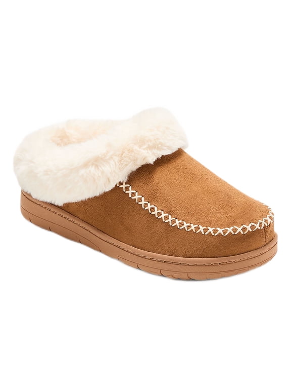 Cozy Comfort Women's Moc Toe Clog Slippers
