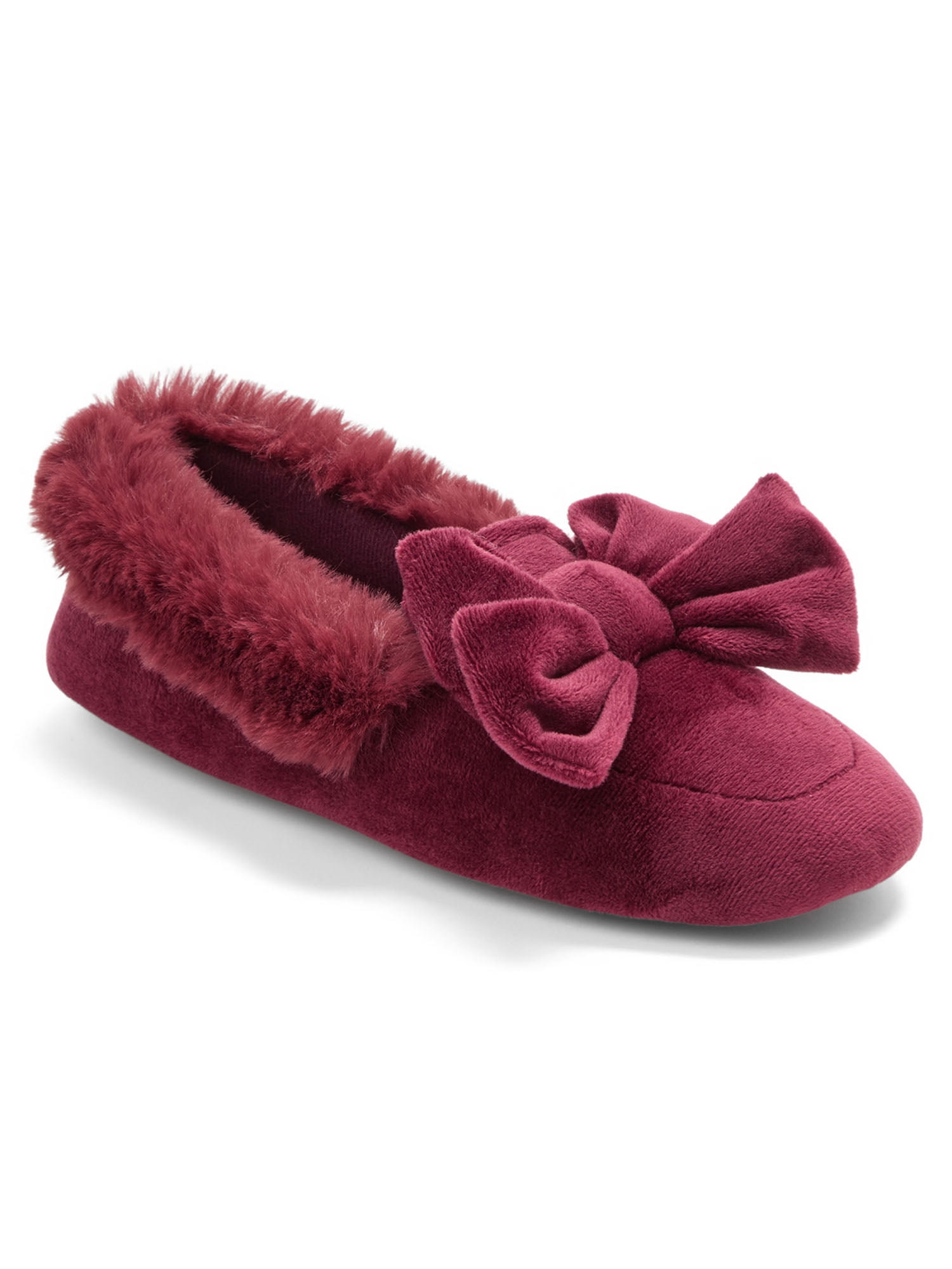 Dearfoams Cozy Comfort Women's Bow Moccasin Slippers