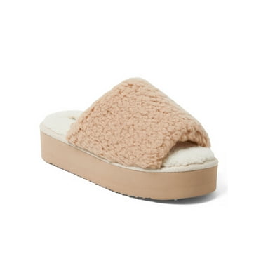 Dearfoams Cozy Comfort Women's Platform Terry Slide Slipper