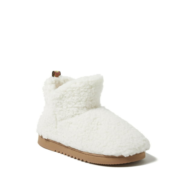 Dearfoams Cozy Comfort Women s Teddy Bootie Slippers