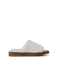 thumbnail image 1 of Dearfoams Cozy Comfort Women's Teddy Pile Open Toe Scuff Slippers, 1 of 8