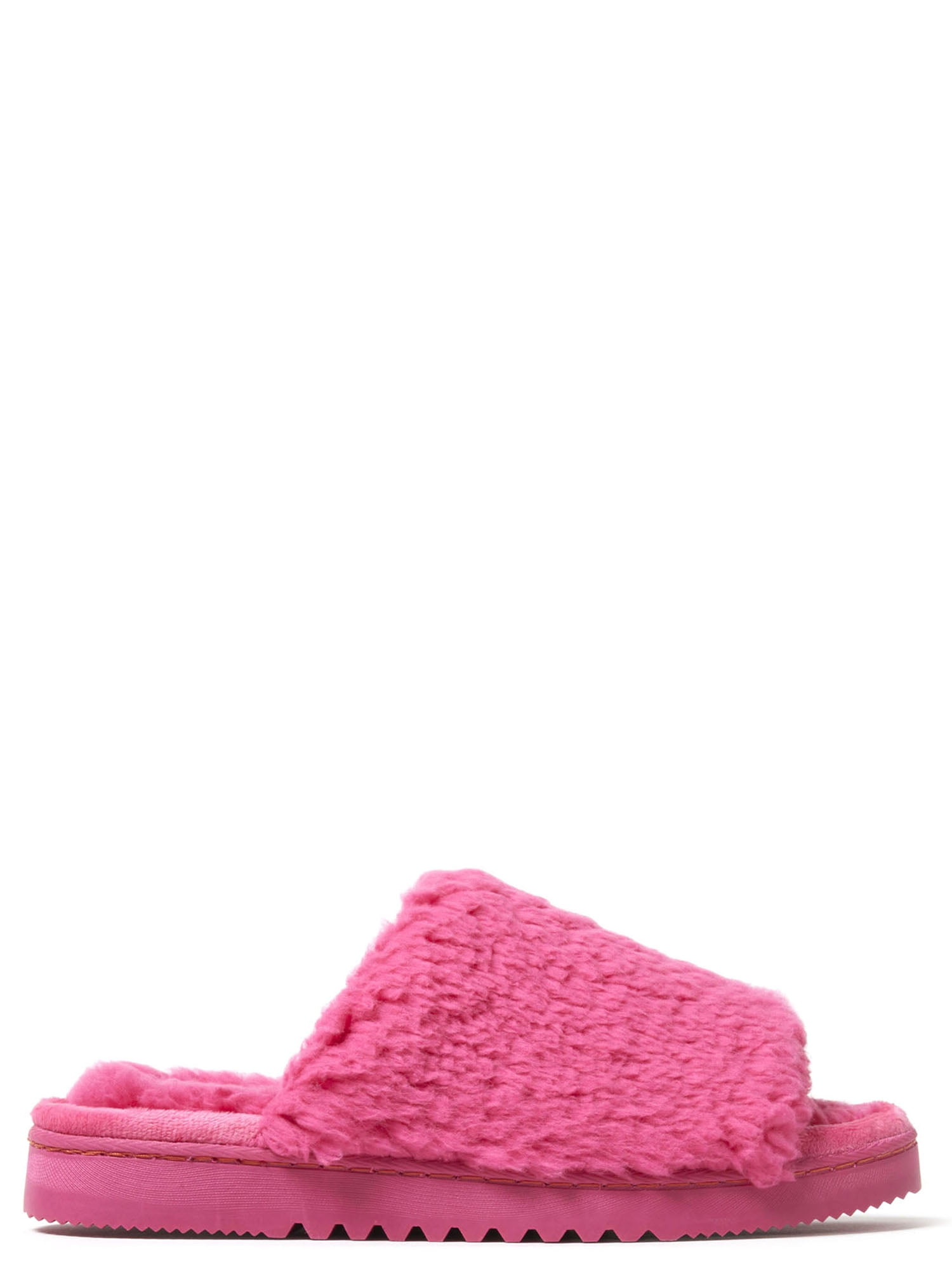 Dearfoams Cozy Comfort Women s Teddy Pile Open Toe Scuff Slippers