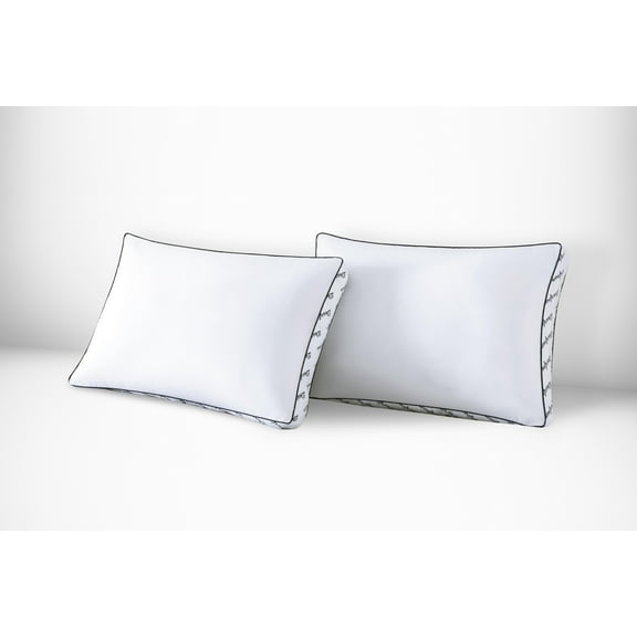 Dearfoams Cozy Gusseted Bed Pillow 2PK Standard, White