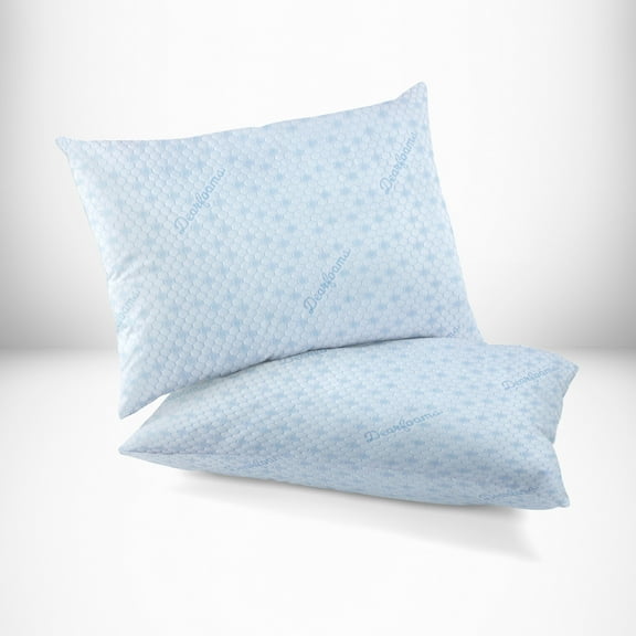 Dearfoams Cozy and Chill Cooling Bed Pillow 2PK Standard, White