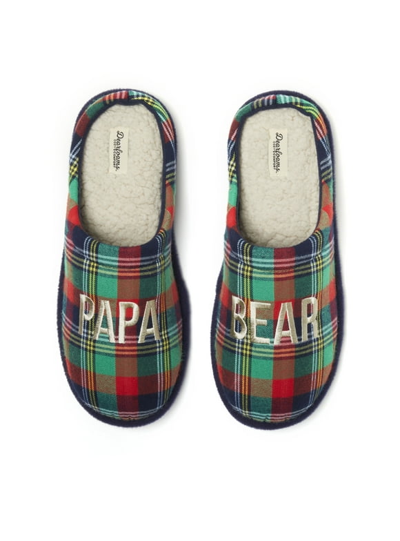 Dearfoams Family Bear Matching Comfort Slippers, Sizes Baby to Adult