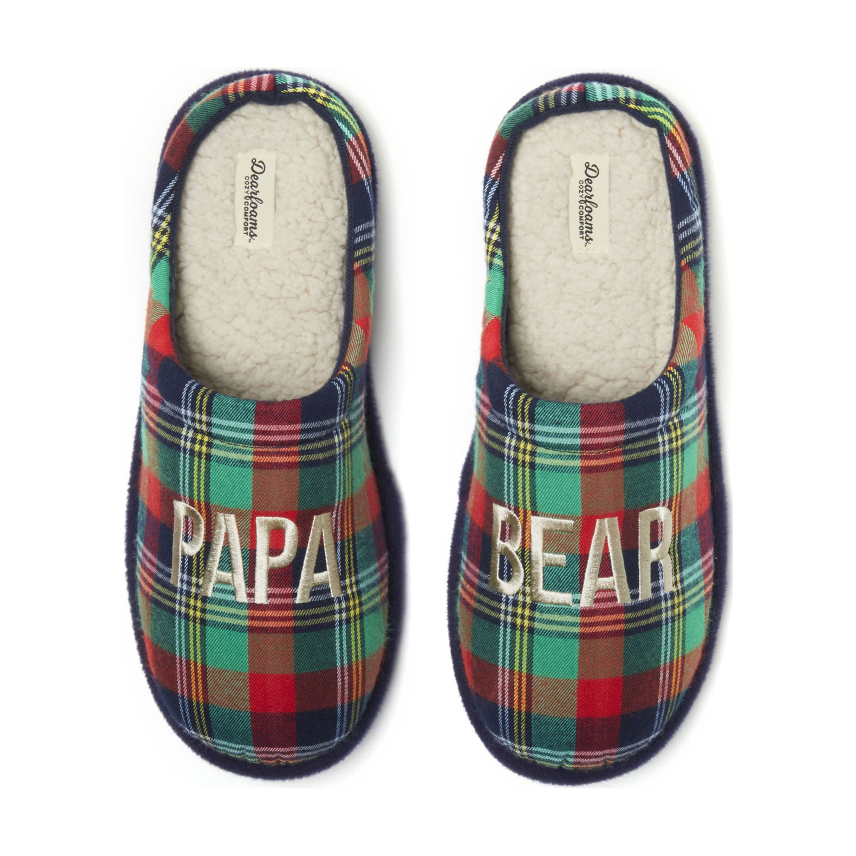 Dearfoams Family Bear Matching Comfort Slippers Sizes Baby to