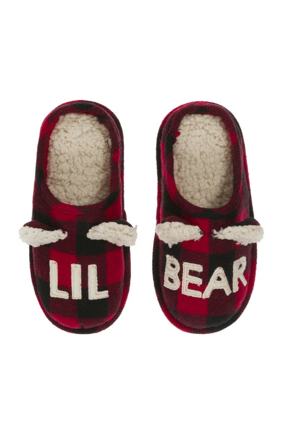 Kid's Buffalo Check Lil Bear Clog Slipper