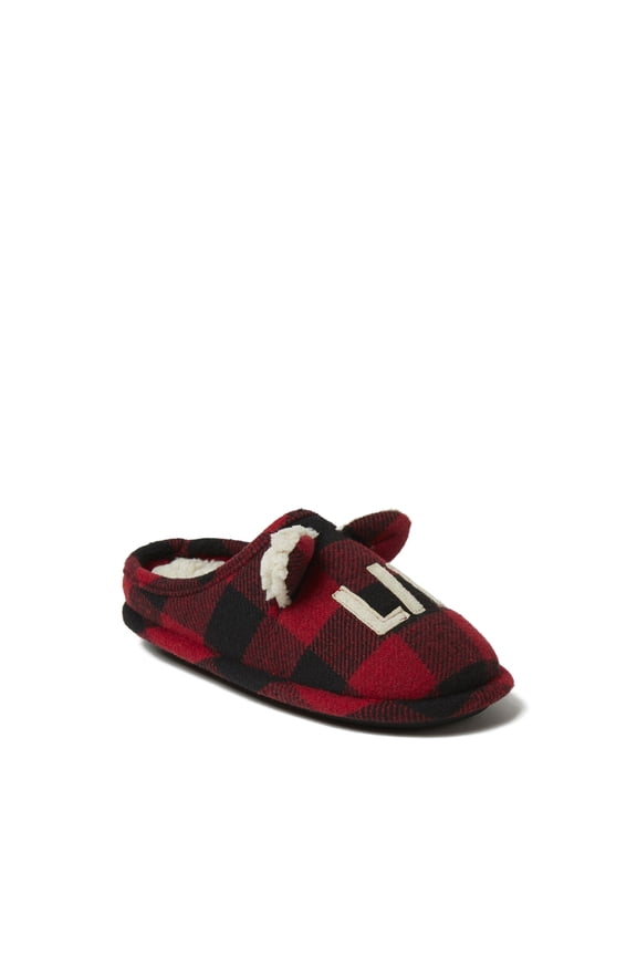 Kid's Buffalo Check Lil Bear Clog Slipper