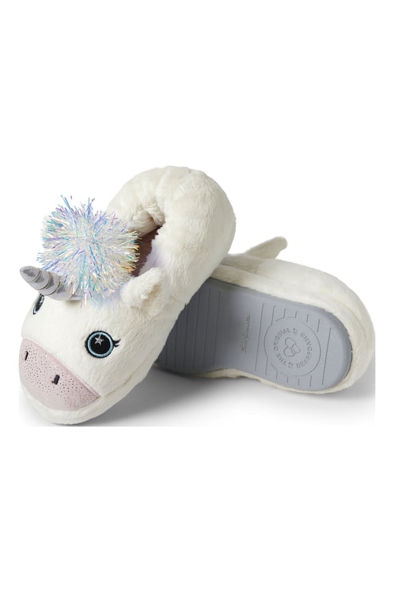 Kid's Emery Critter Closed Back Animal Slipper - Unicorn