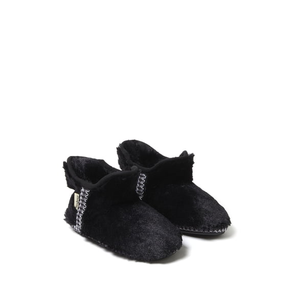 Dearfoams Kid's Girls Charlotte Fuzzy Bootie Slipper