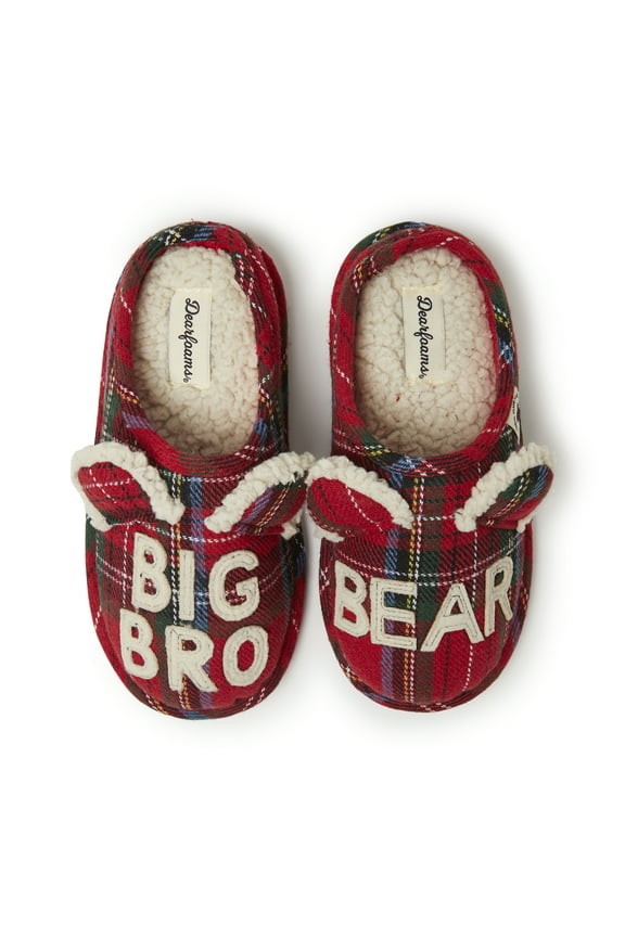 Kid's Remy Bear Plaid Matching Family Clog Slipper