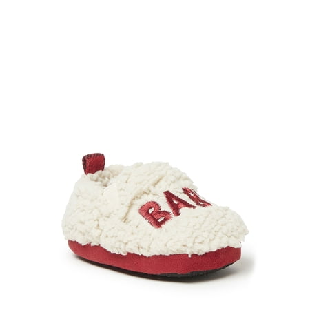 Dearfoams Kids Buffalo Check Baby Bear Closed Back Slipper
