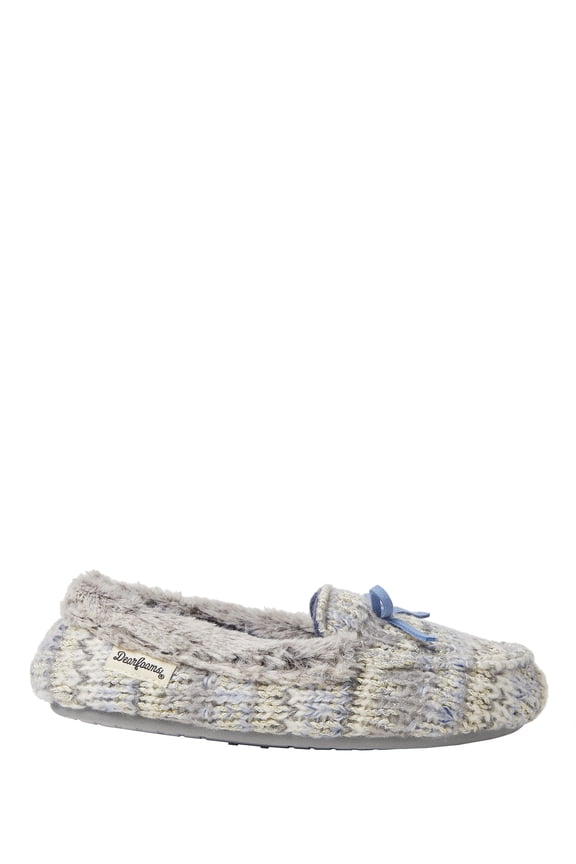 Kids Cozy Fairisle Tie Moccasin Slippers (Toddler, Little Girls & Big Girls)