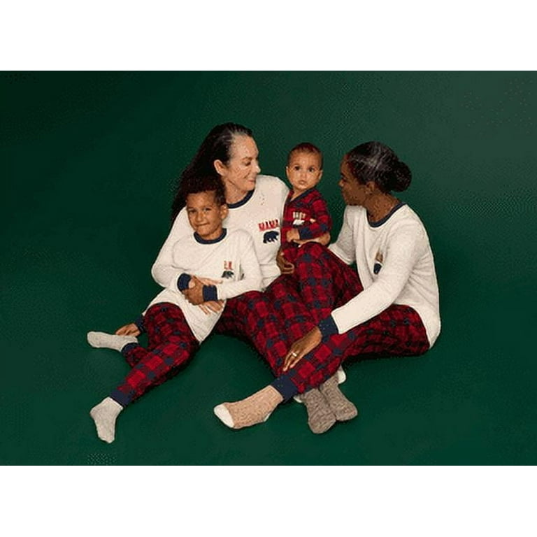 Red Plaid Momma Bear Buffalo Matching Family Pajama T-Shirt Red Plaid Momma Bear Buffalo Matching Family Pajama T-Shirt