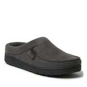 Dearfoams Mens Brendan Perforated Microsuede Clog Slippers
