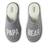 Dearfoams Mens Carson Papa Bear Dad Scuff Slipper