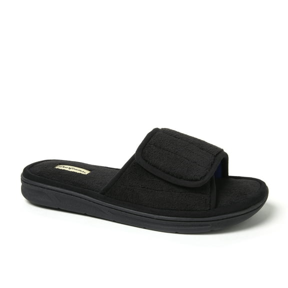Dearfoams Men's Collin Terry Adjustable Shower Slide House Slipper