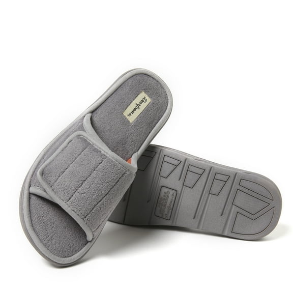 Dearfoams Men's Collin Terry Adjustable Shower Slide House Slipper