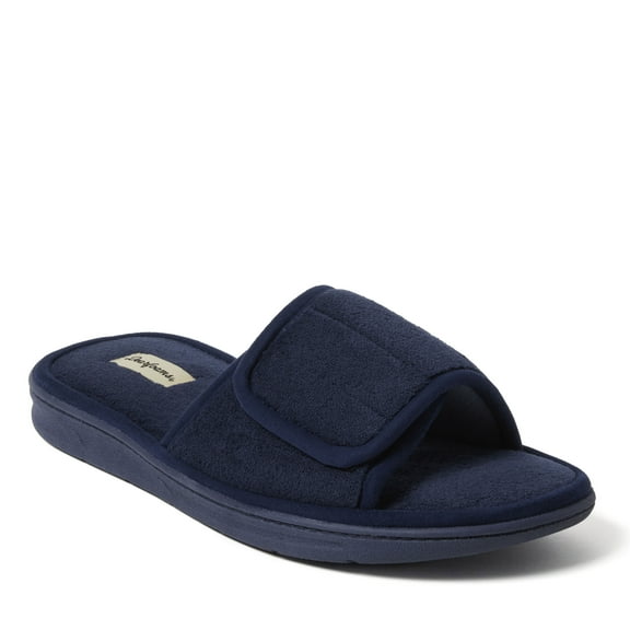 Dearfoams Men's Collin Terry Adjustable Shower Slide House Slipper