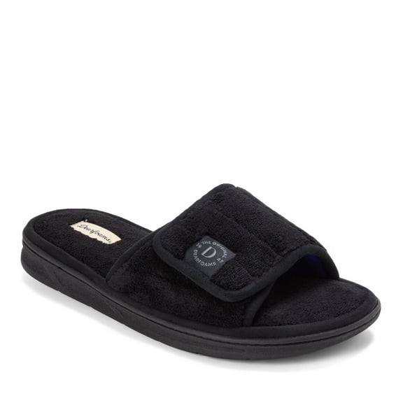 Dearfoams Men's Collin Terry Adjustable Shower Slide House Slipper