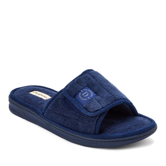 Dearfoams Men's Collin Terry Adjustable Shower Slide House Slipper