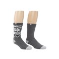 thumbnail image 1 of Dearfoams Men's Cozy Lounge Crew Socks, 2-Pack, Sizes 7-12, 1 of 2
