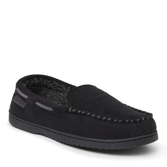 Dearfoams Men's Keaton Microsuede Moccasin House Shoe Slipper