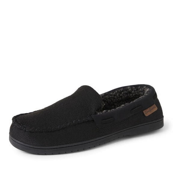 Dearfoams Men's Keaton Twill House Shoe Moccasin Slipper