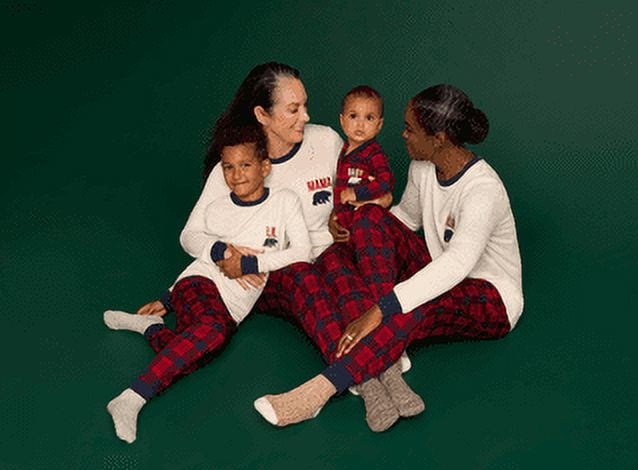 Dearfoams Men's Matching Family Pajama Set, Mama Bear, 2