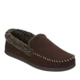 thumbnail image 1 of Dearfoams Men's Memory Foam Slippers 11-12,Black,Large (Coffee, 13-14 M US), 1 of 7