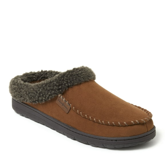 Dearfoams Men's Brendan Microsuede Moccasin Toe Clog Slipper