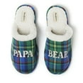 thumbnail image 1 of Dearfoams Men's Papa Bear Plaid Dad Scuff Slipper, 1 of 7