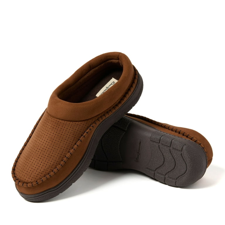 Dearfoams Men's Thompson Moccasin Toe Clog House Shoe Slipper