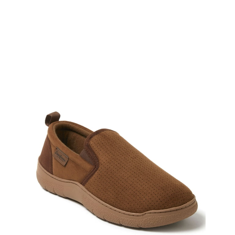 Dearfoams Cozy Comfort Men s Perf Microsuede Closed Back Withtwin Gore Slippers Walmart