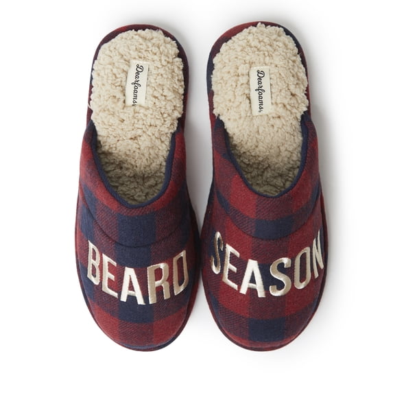 Dearfoams Men's Tyler Novelty Holiday Christmas Scuff Slipper