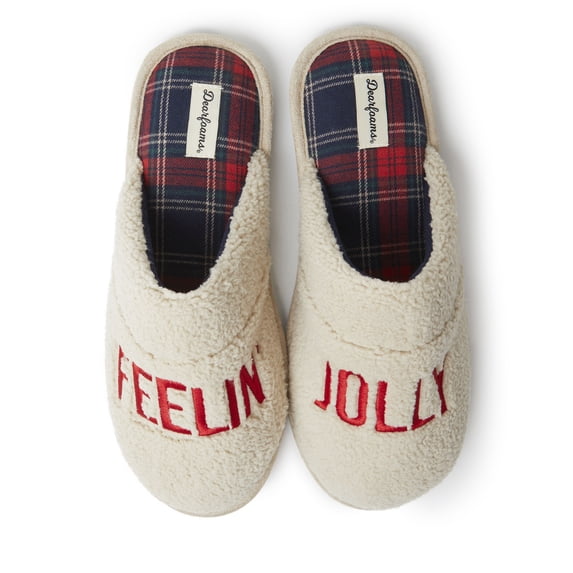 Dearfoams Men's Tyler Novelty Holiday Christmas Scuff Slipper