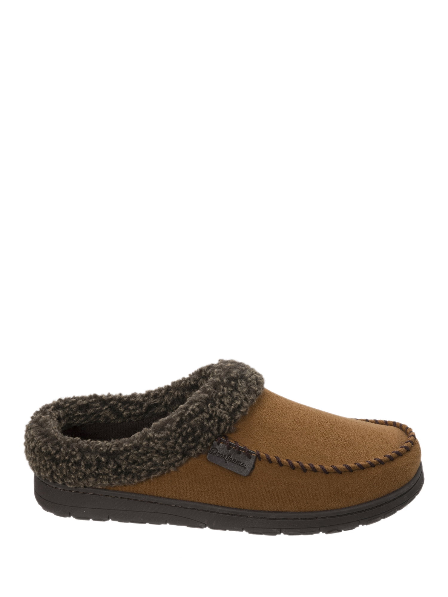 Dearfoam mens slippers wide best sale width