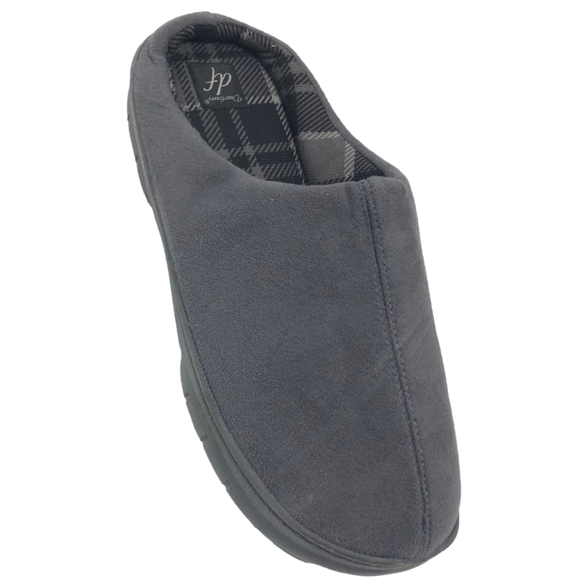 Dearfoams Mens Gray Slippers Slip-In Clogs Small (7-8 