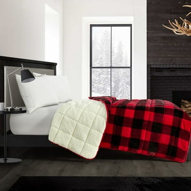 Dearfoams Super Soft Red Buffalo Plaid Weighted Blanket, 20 lbs, 60 in x 80 in