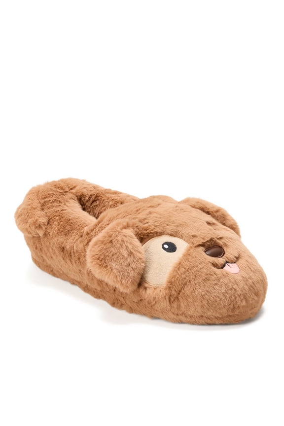 Unisex Adult Animal Closed Back House Slipper - Dog