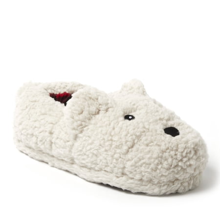 Dearfoams Unisex Adult Animal Closed Back House Slipper Polar Bear
