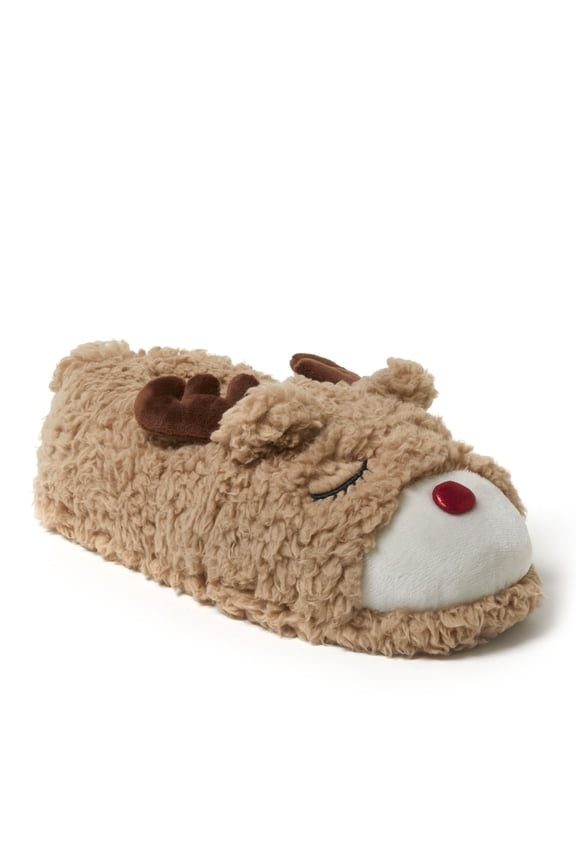 Unisex Adult Animal Closed Back House Slipper - Reindeer