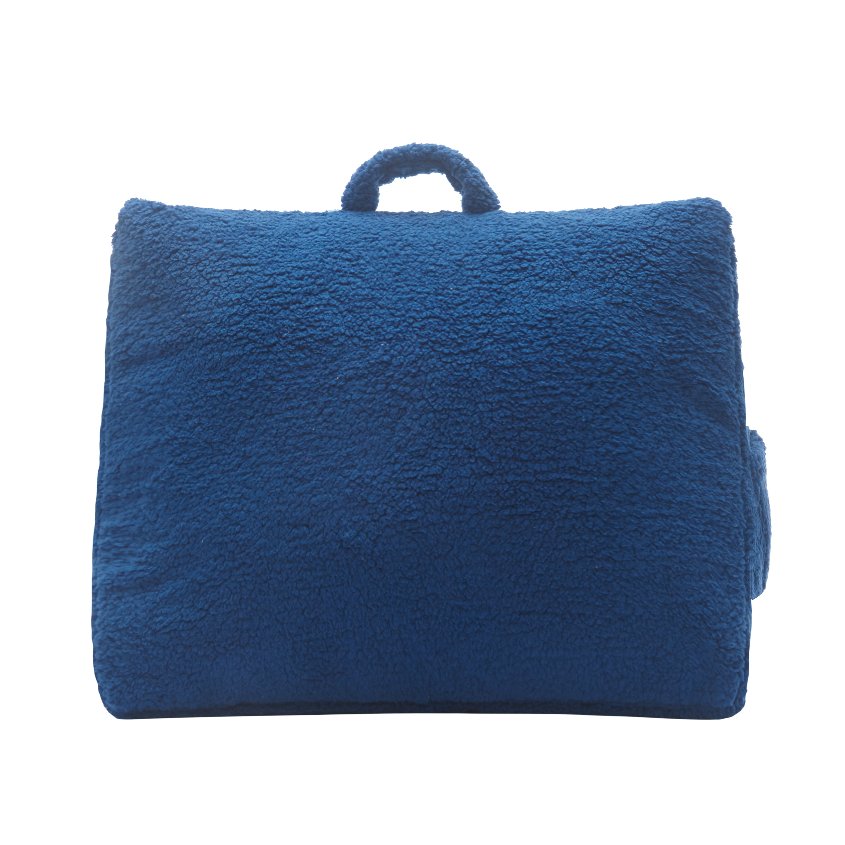 Dearfoams Wedge Lounge Pillow, Sherpa, Navy, 1, 24'' x 18''