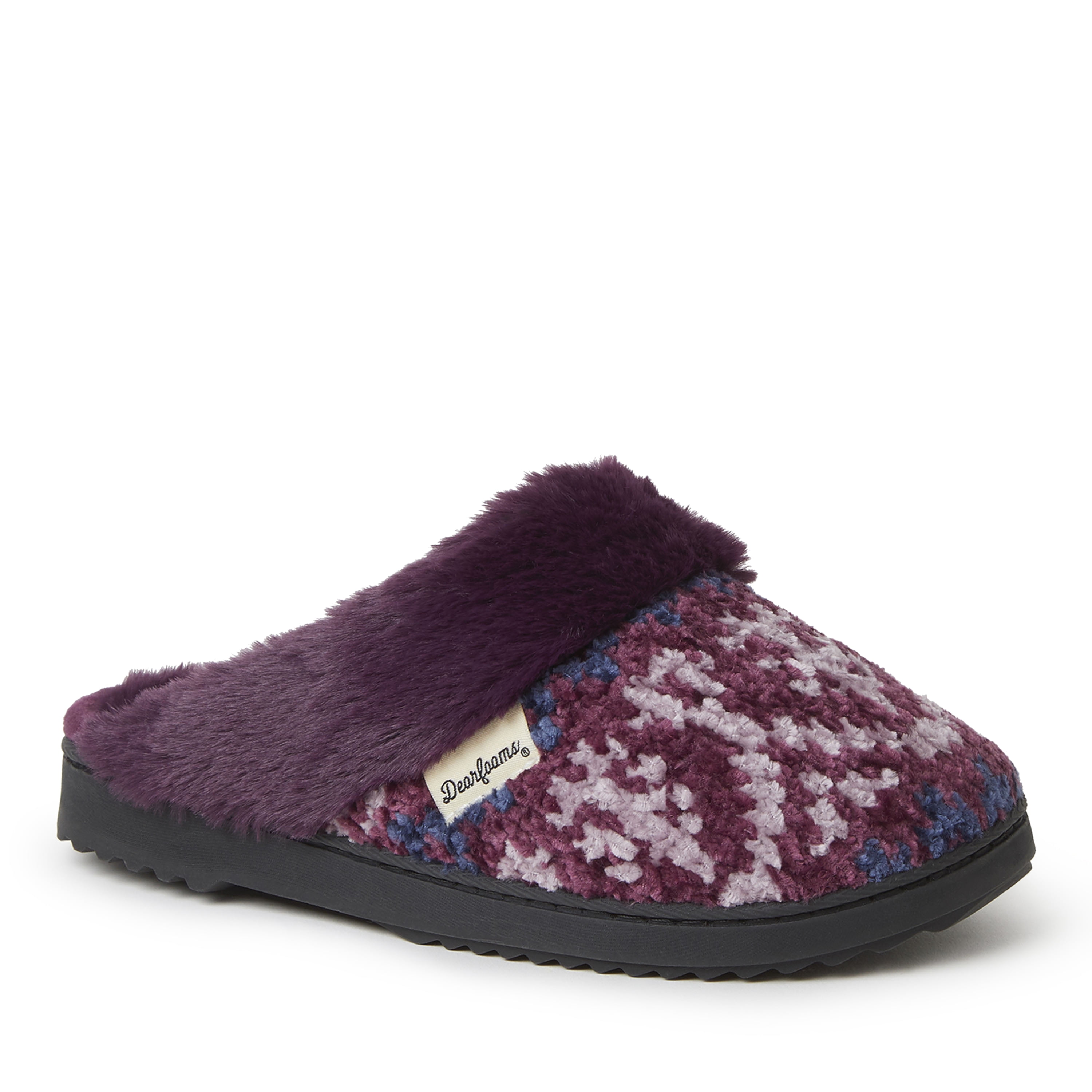 Dearfoams Women s Allison Chenille Fairisle Scuff Slipper