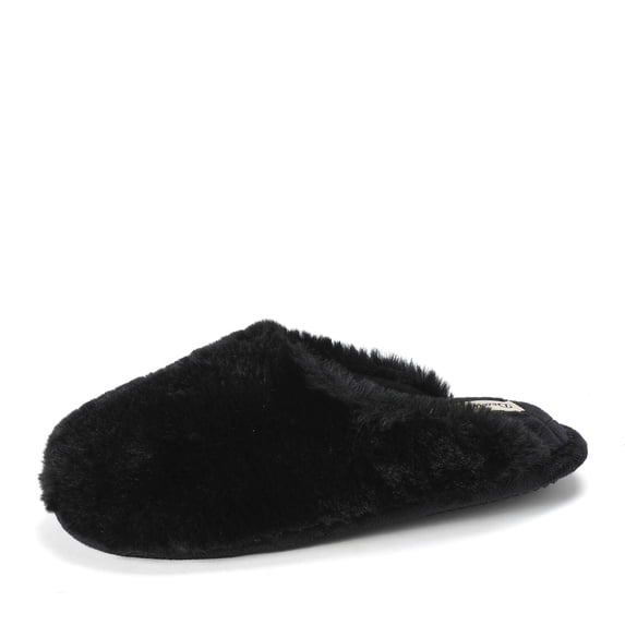 Dearfoams Women's Bailey Plush Furry Fuzzy Scuff Slipper