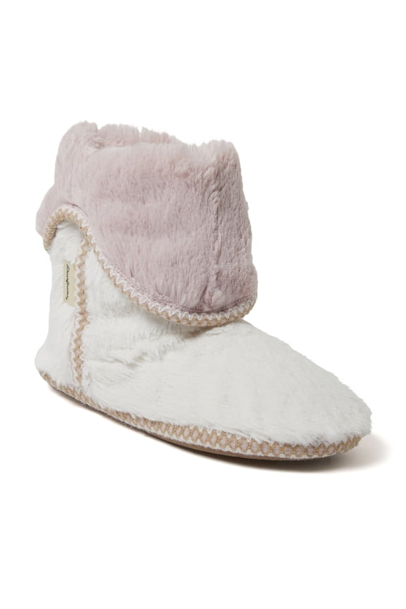 Women's Beth Faux Fur Fold Down Fuzzy Bootie House Slipper Boot