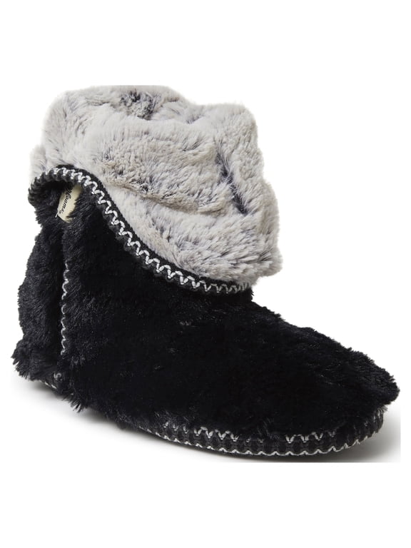 Women's Beth Faux Fur Fold Down Fuzzy Bootie House Slipper Boot